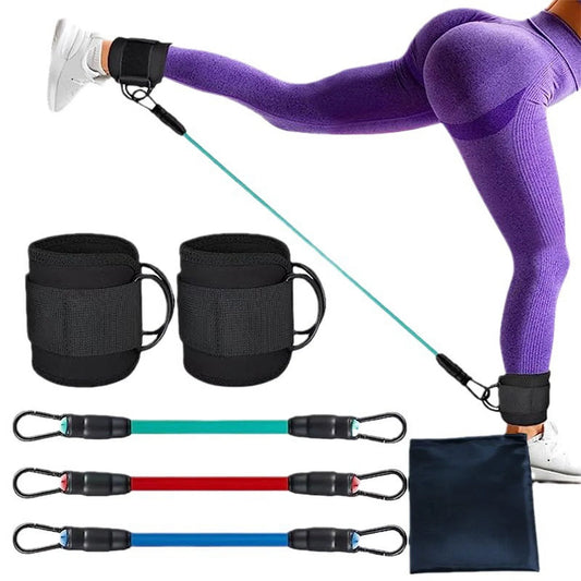 Ultimate Ankle Resistance Bands Set – 60LB, Three Levels for Glutes and Leg Workouts, Includes Ankle Strap