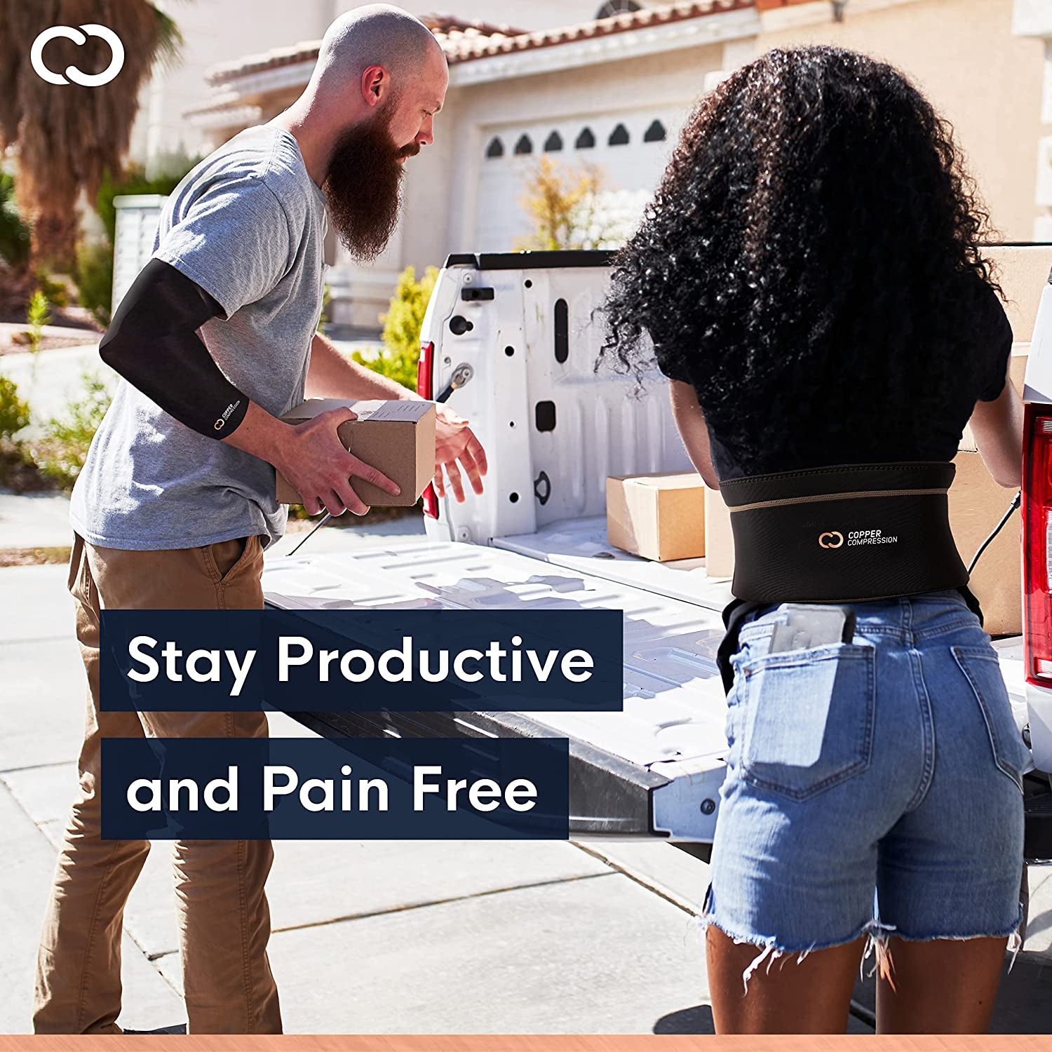 Revolutionize Your Comfort: Copper-Infused Lower Back Lumbar Support Brace - Wear Anywhere, Anytime! (Fits Waist 28" - 38")