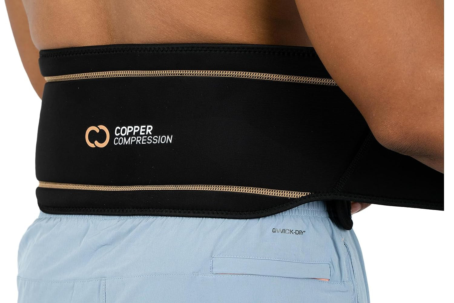 Revolutionize Your Comfort: Copper-Infused Lower Back Lumbar Support Brace - Wear Anywhere, Anytime! (Fits Waist 28" - 38")