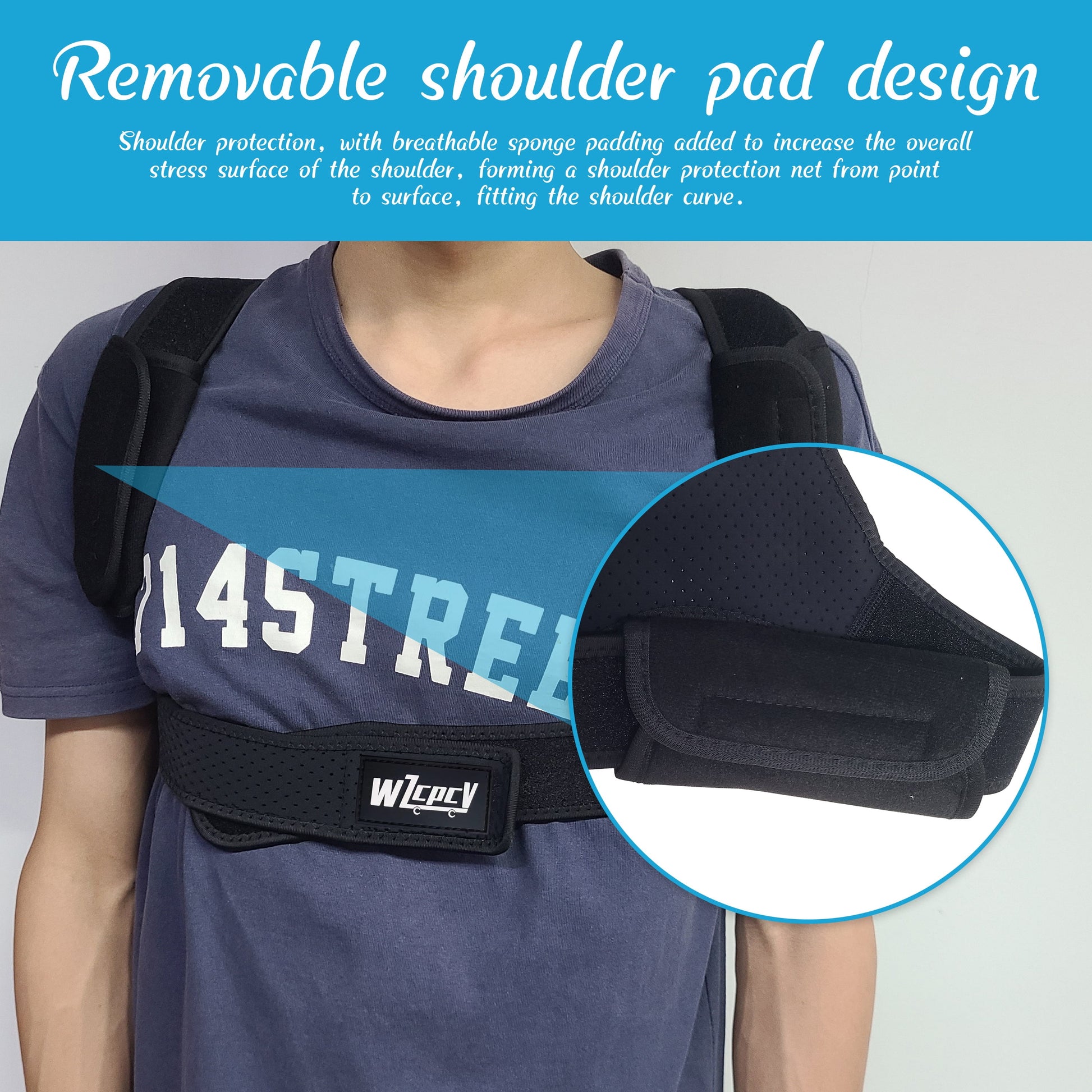 Advanced Posture Corrector: Adjustable Brace with Shoulder Support and Cushioned Pads - Relieve Shoulder, Neck Pain, and Improve Posture