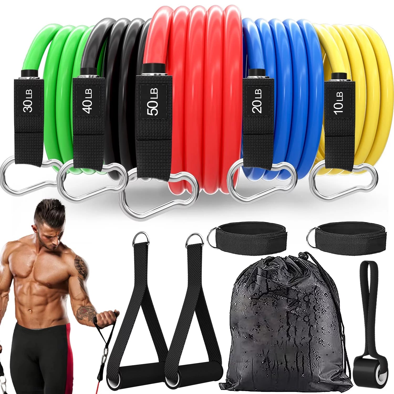 150Lbs Resistance Bands – Ultimate Exercise Bands, Perfect for Transformation Workout and Improvement