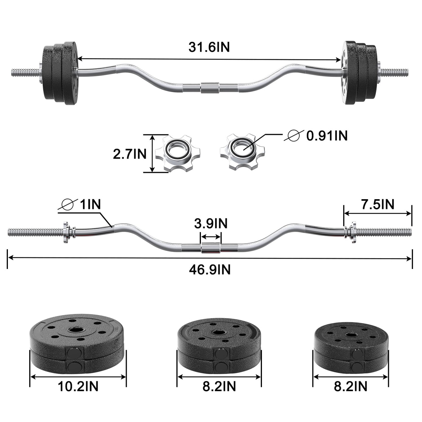 Ultimate Fitness Powerhouse: 66LB 2-in-1 Adjustable Dumbbell Set with Connecting Rod