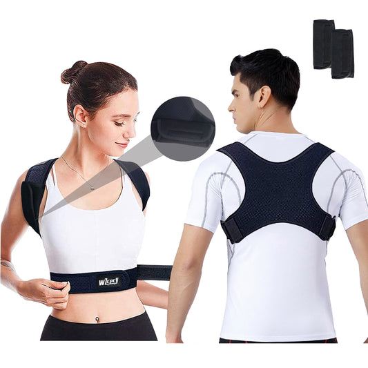Advanced Posture Corrector: Adjustable Brace with Shoulder Support and Cushioned Pads - Relieve Shoulder, Neck Pain, and Improve Posture