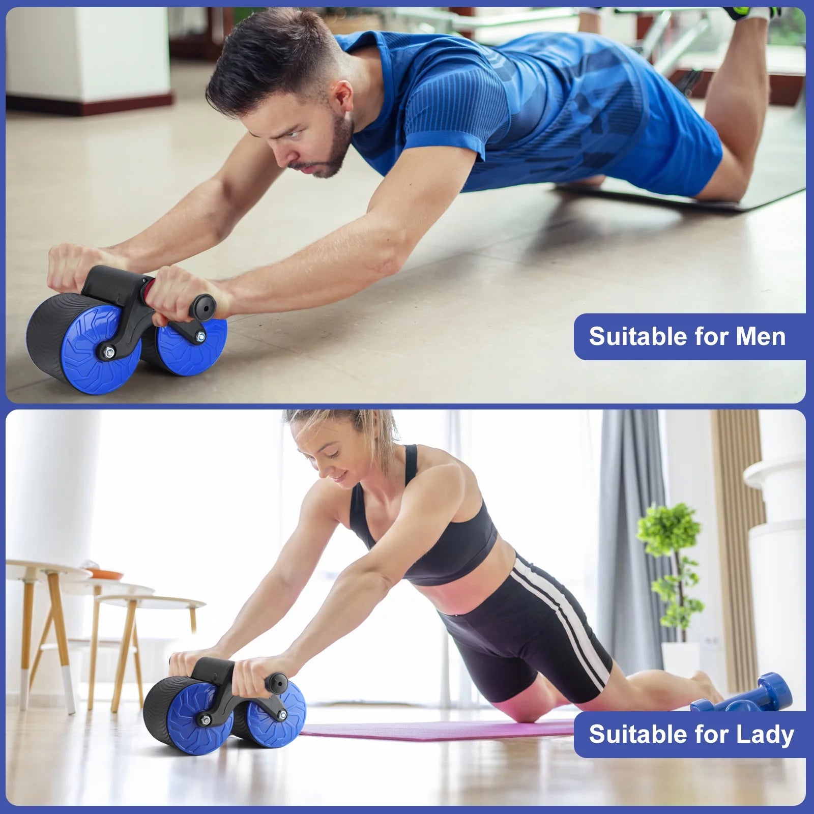 Ultimate Ab Roller Wheel: Core Strength Training for Home Gyms – Perfect for Abs and Muscle Workouts, Ideal for All Fitness Levels