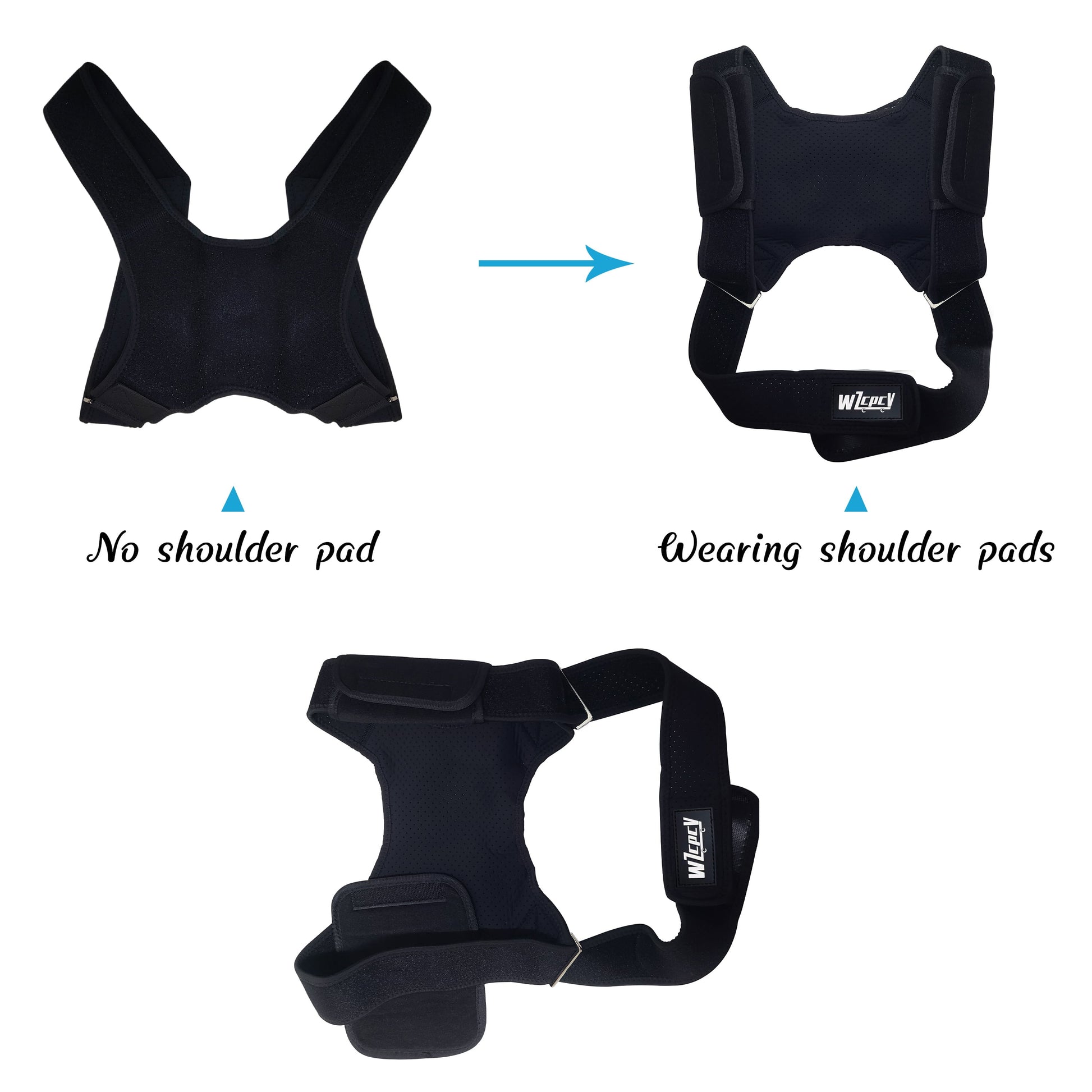 Advanced Posture Corrector: Adjustable Brace with Shoulder Support and Cushioned Pads - Relieve Shoulder, Neck Pain, and Improve Posture